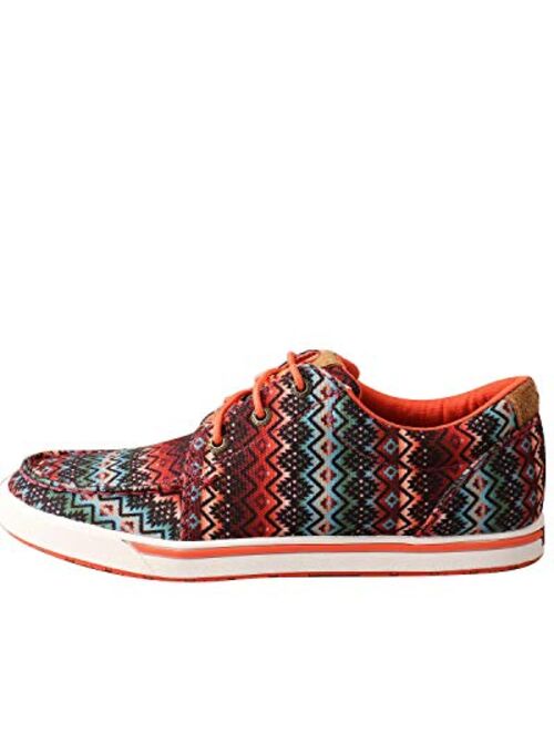 Twisted Canvas Printed Lace Up Colorful Sneakers