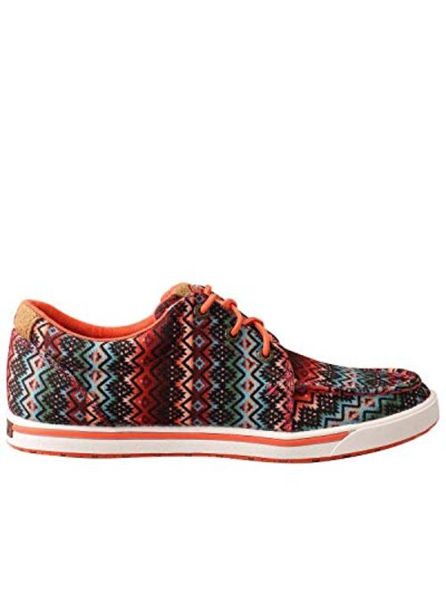 Twisted Canvas Printed Lace Up Colorful Sneakers