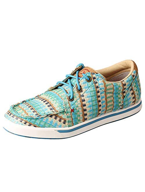 Twisted Canvas Printed Lace Up Colorful Sneakers