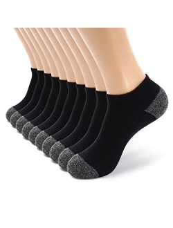 M Monfoot 10/20 Pairs Cotton Thin(Slim) Breathable & Thick Cushioned Ankle Socks for Men and Women