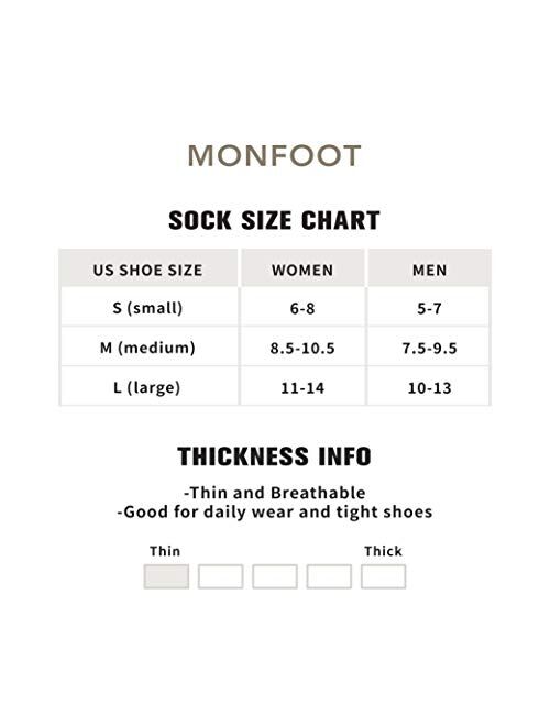 M Monfoot 10/20 Pairs Cotton Thin(Slim) Breathable & Thick Cushioned Ankle Socks for Men and Women