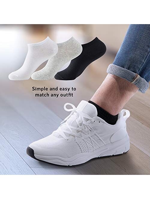 M Monfoot 10/20 Pairs Cotton Thin(Slim) Breathable & Thick Cushioned Ankle Socks for Men and Women