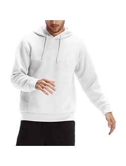 CASEI Solid Hoodies for Men Athletic Pullover Hoodie Lightweight Sweatshirt with Pockets