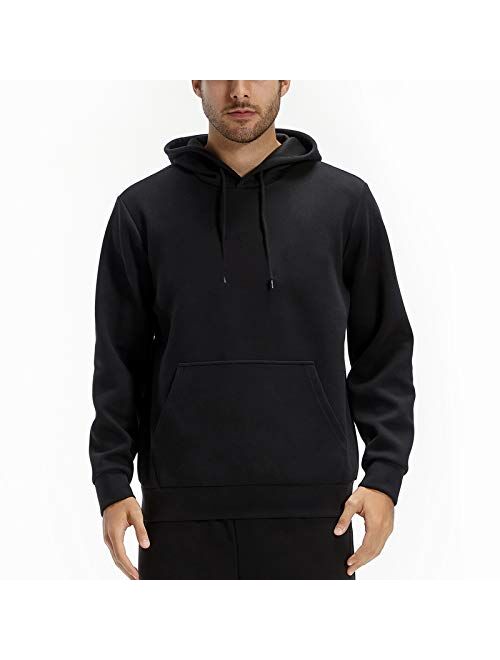 CASEI Solid Hoodies for Men Athletic Pullover Hoodie Lightweight Sweatshirt with Pockets