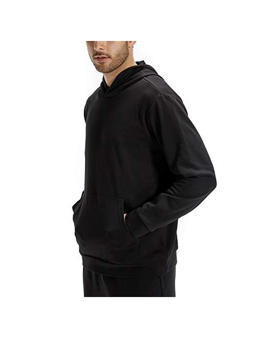 CASEI Solid Hoodies for Men Athletic Pullover Hoodie Lightweight Sweatshirt with Pockets
