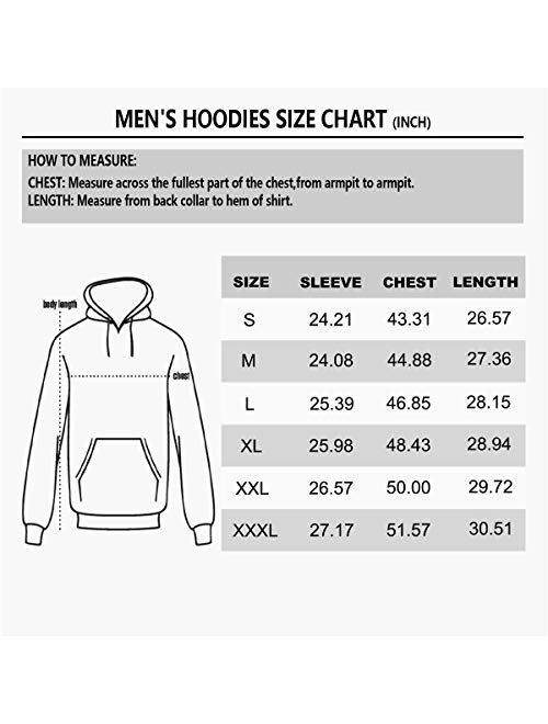 CASEI Solid Hoodies for Men Athletic Pullover Hoodie Lightweight Sweatshirt with Pockets