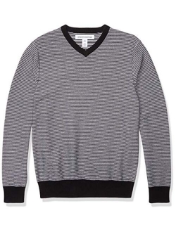 Men's V-Neck Long Sleeve Pullover Sweater