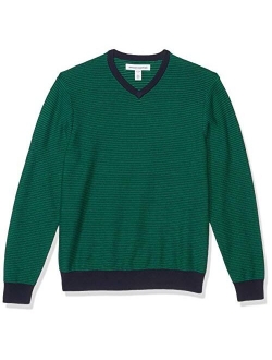 Men's V-Neck Long Sleeve Pullover Sweater