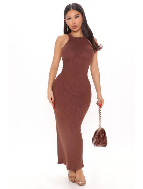 Any Day Any Time Midi Dress - Brown