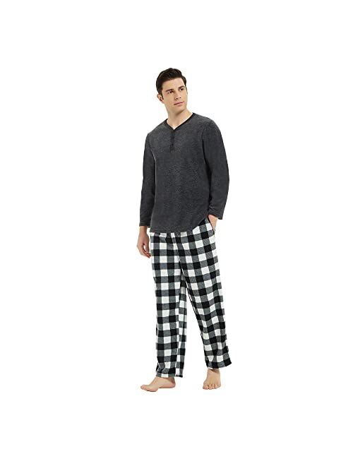 U2SKIIN Matching Pajamas Set for couples, Women and Mens Plaid Pajamas Soft Warm