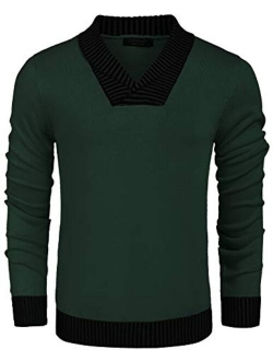 Men's Knitted Sweaters Casual V-Neck Slim Fit Pullover Knitwear