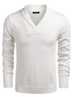 Men's Knitted Sweaters Casual V-Neck Slim Fit Pullover Knitwear