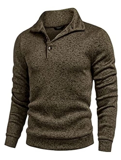 Men's Casual Slim Fit Pullover Sweater Knitted Sweatershirt Thermal Napping Inside