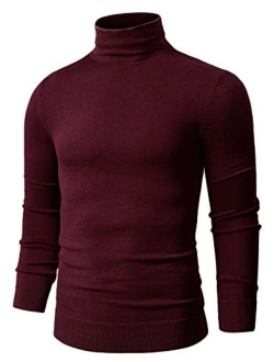 NITAGUT Men's Casual Slim Fit Basic Sweaters Knitted Thermal Turtleneck Pullover Sweater