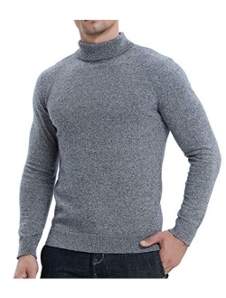 NITAGUT Men's Casual Slim Fit Basic Sweaters Knitted Thermal Turtleneck Pullover Sweater