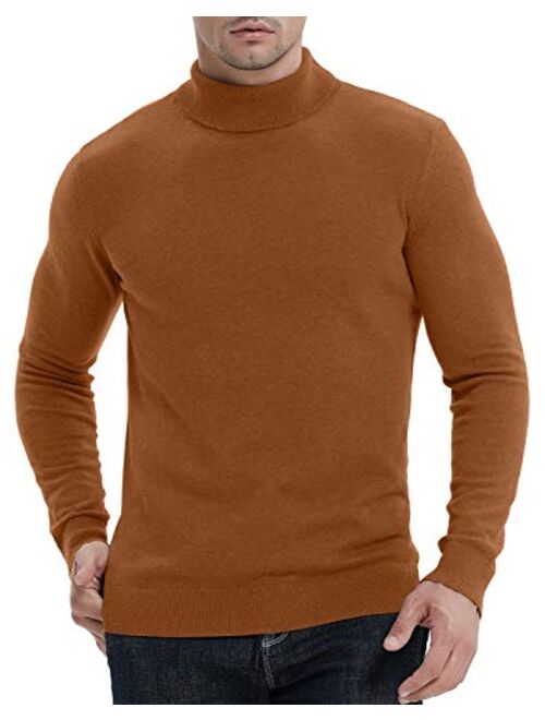 NITAGUT Men's Casual Slim Fit Basic Sweaters Knitted Thermal Turtleneck Pullover Sweater