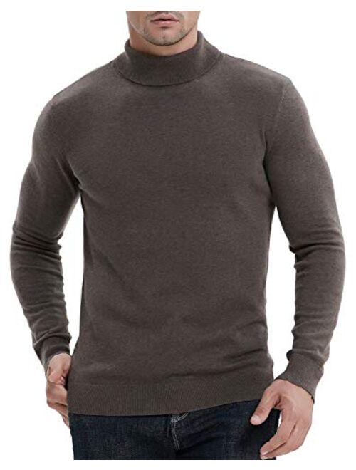 NITAGUT Men's Casual Slim Fit Basic Sweaters Knitted Thermal Turtleneck Pullover Sweater