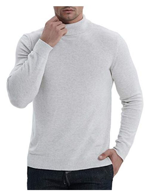 NITAGUT Men's Casual Slim Fit Basic Sweaters Knitted Thermal Turtleneck Pullover Sweater