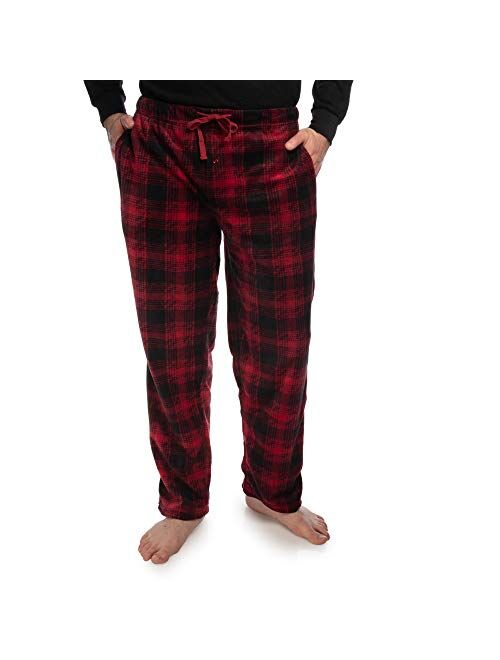 DG Hill Plaid Pajama Pants for Men, Fleece Lounge Pants Men with Pockets and Drawstring