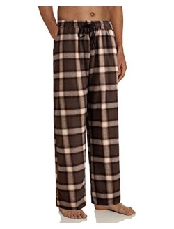 Alimens & Gentle Men's Heavyweight Flannel Plaid Pajama Pants 100% Cotton Sleep Lounge Pant