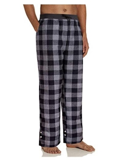 Alimens & Gentle Men's Heavyweight Flannel Plaid Pajama Pants 100% Cotton Sleep Lounge Pant