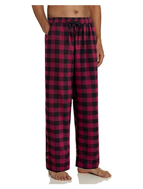 Alimens & Gentle Men's Heavyweight Flannel Plaid Pajama Pants 100% Cotton Sleep Lounge Pant