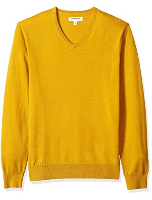 Amazon Brand - Goodthreads Men's Lightweight Merino Wool V-Neck Sweater