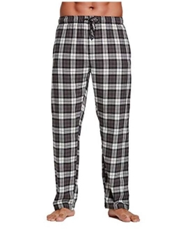 YINC Men's 100% Cotton Super Soft Flannel Pajama Pants