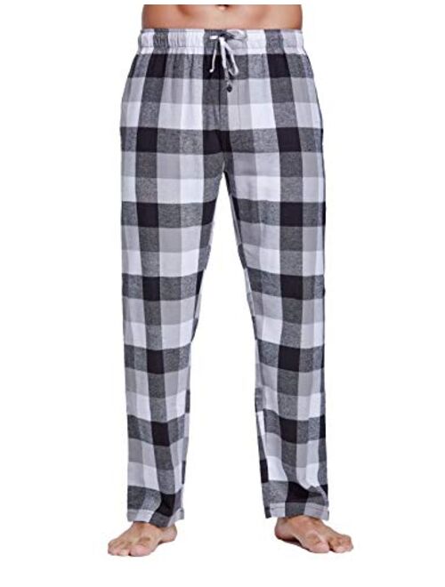 YINC Men's 100% Cotton Super Soft Flannel Pajama Pants