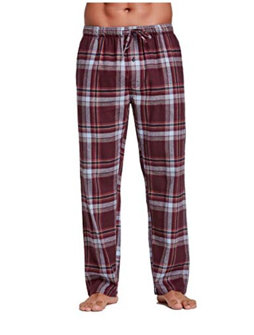 YINC Men's 100% Cotton Super Soft Flannel Pajama Pants