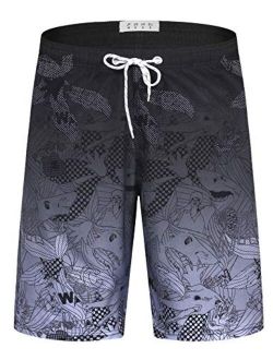 APTRO Men's 9" Swim Trunks Long Board Shorts Beach Swimwear Bathing Suits with Mesh Lining and Pockets