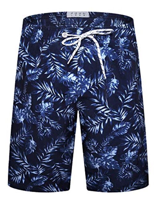 APTRO Men's 9" Swim Trunks Long Board Shorts Beach Swimwear Bathing Suits with Mesh Lining and Pockets