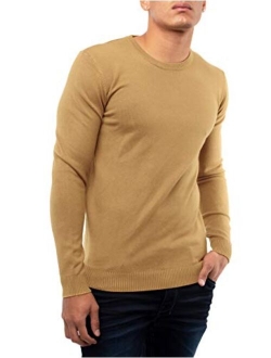 XRAY Crewneck Sweater for Men Slim Fit Ultra Soft Fitted Fashion Pullover Mens Sweater for Casual Or Dressy Wear