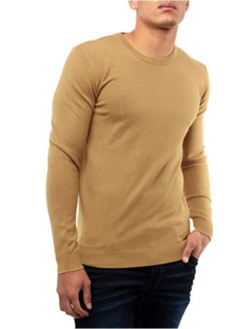 XRAY Crewneck Sweater for Men Slim Fit Ultra Soft Fitted Fashion Pullover Mens Sweater for Casual Or Dressy Wear