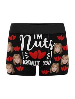 Custom Girlfriend Face I Licked It Men's Boxer Briefs Birthday Day Gifts Love Underwear Shorts Underpants with Photo