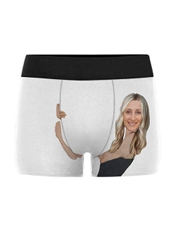 Custom Girlfriend Face I Licked It Men's Boxer Briefs Birthday Day Gifts Love Underwear Shorts Underpants with Photo