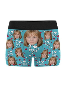 Custom Girlfriend Face I Licked It Men's Boxer Briefs Birthday Day Gifts Love Underwear Shorts Underpants with Photo