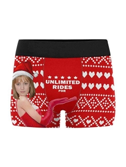 Custom Girlfriend Face I Licked It Men's Boxer Briefs Birthday Day Gifts Love Underwear Shorts Underpants with Photo