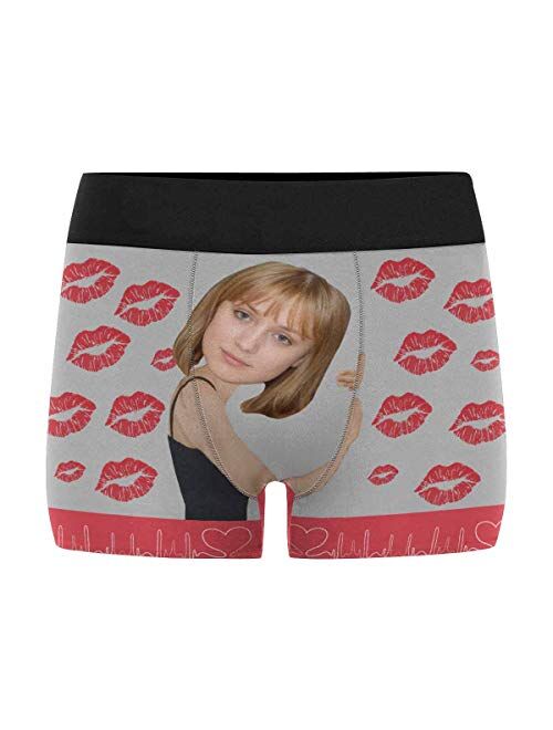 Custom Girlfriend Face I Licked It Men's Boxer Briefs Birthday Day Gifts Love Underwear Shorts Underpants with Photo