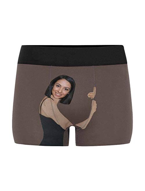 Custom Girlfriend Face I Licked It Men's Boxer Briefs Birthday Day Gifts Love Underwear Shorts Underpants with Photo