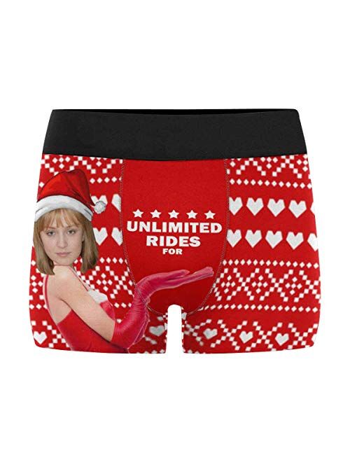 Custom Girlfriend Face I Licked It Men's Boxer Briefs Birthday Day Gifts Love Underwear Shorts Underpants with Photo