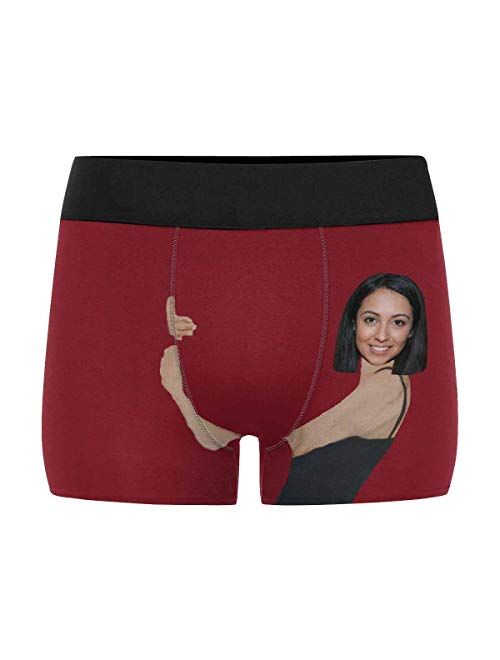 Custom Girlfriend Face I Licked It Men's Boxer Briefs Birthday Day Gifts Love Underwear Shorts Underpants with Photo