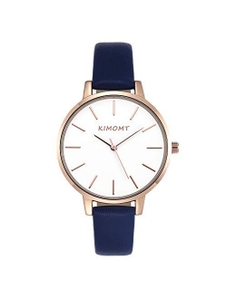 KIMOMT Women's Watches Leather Band Luxury Quartz Watches Waterproof Fashion Creative Wristwatch for Women Girls Ladies