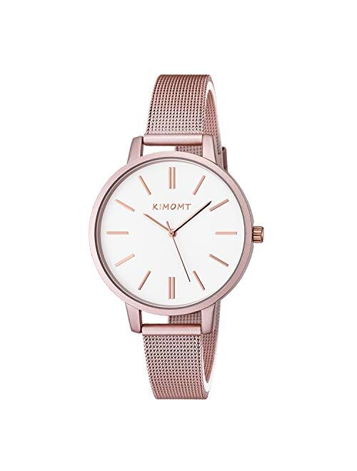 KIMOMT Women's Watches Leather Band Luxury Quartz Watches Waterproof Fashion Creative Wristwatch for Women Girls Ladies