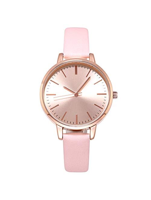 KIMOMT Women's Watches Leather Band Luxury Quartz Watches Waterproof Fashion Creative Wristwatch for Women Girls Ladies