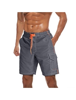 TACVASEN Men's Summer Quick Dry Swim Trunks Bathing Suit Shorts with Lining Men