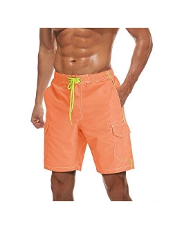 TACVASEN Men's Summer Quick Dry Swim Trunks Bathing Suit Shorts with Lining Men