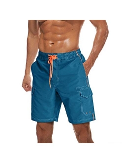 TACVASEN Men's Summer Quick Dry Swim Trunks Bathing Suit Shorts with Lining Men