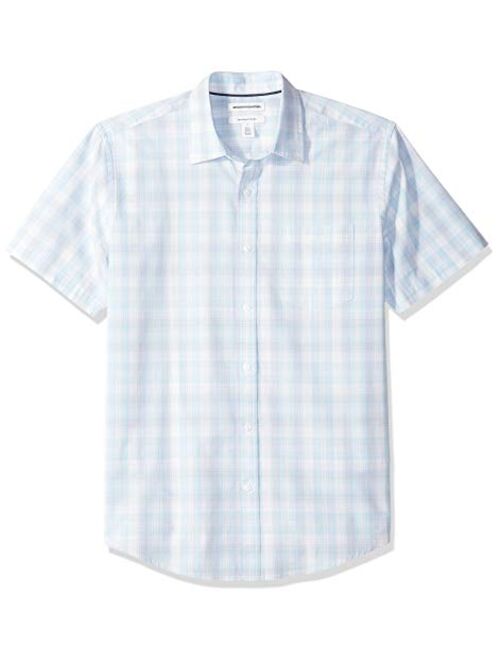 Amazon Essentials Men's Regular-fit Short-Sleeve Poplin Shirt