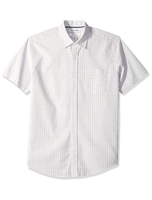 Amazon Essentials Men's Regular-fit Short-Sleeve Poplin Shirt